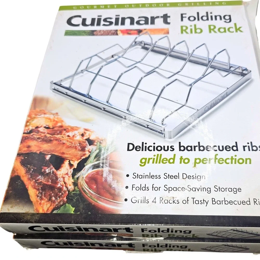 Cuisinart Four Rib Folding Rack New In Box - Picture 7 of 7
